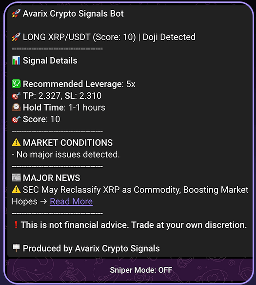 Avarix Signal Example