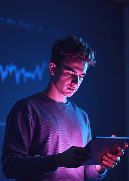 Trader using mobile